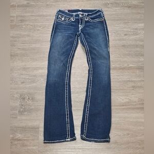 True Religion Womans Low Rise Boot Cut Jeans 28 Becky Super T